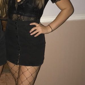 Button up Jean Skirt